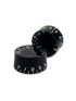 All Parts Set of 2 Black Vintage Style Speed Knobs