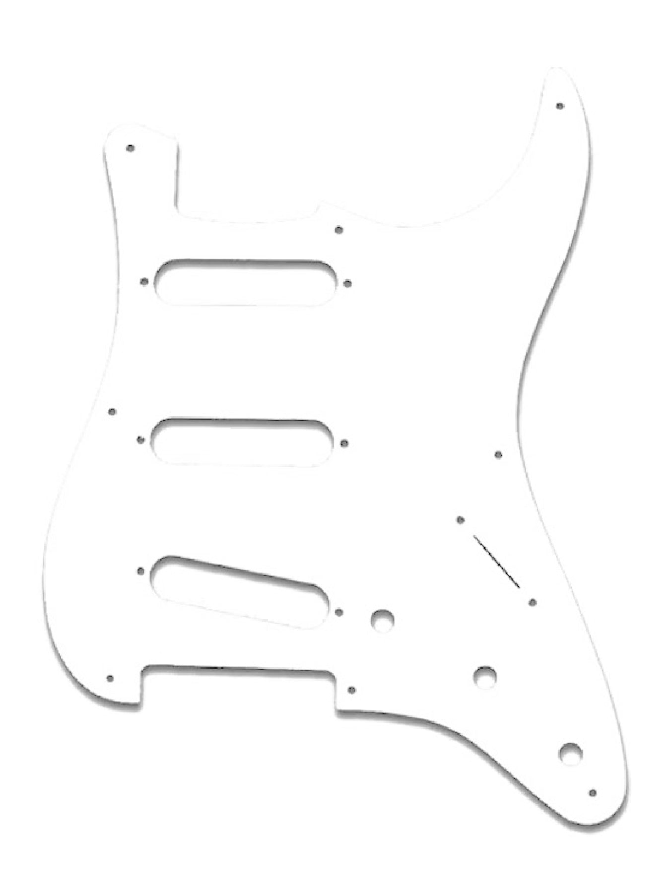 All Parts 8-hole Pickguard for Stratocaster, White