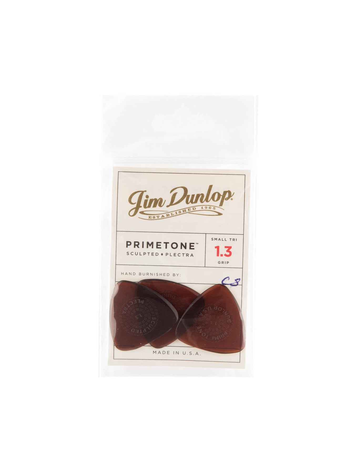 Dunlop Primetone Small Triangle 1.3mm Grip (3 Pk)