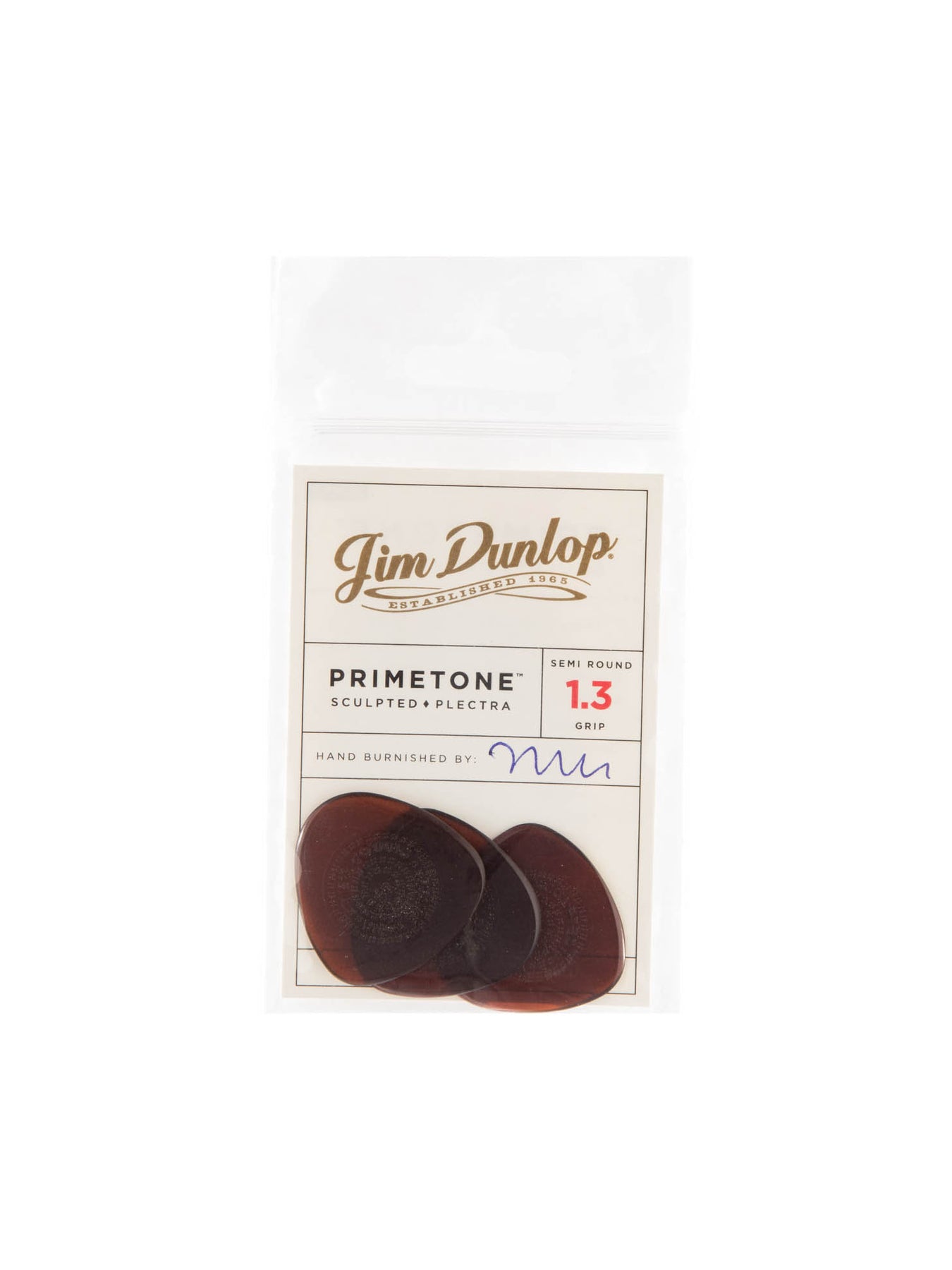Dunlop Primetone Semi Round 1.3mm Grip (3 Pk)
