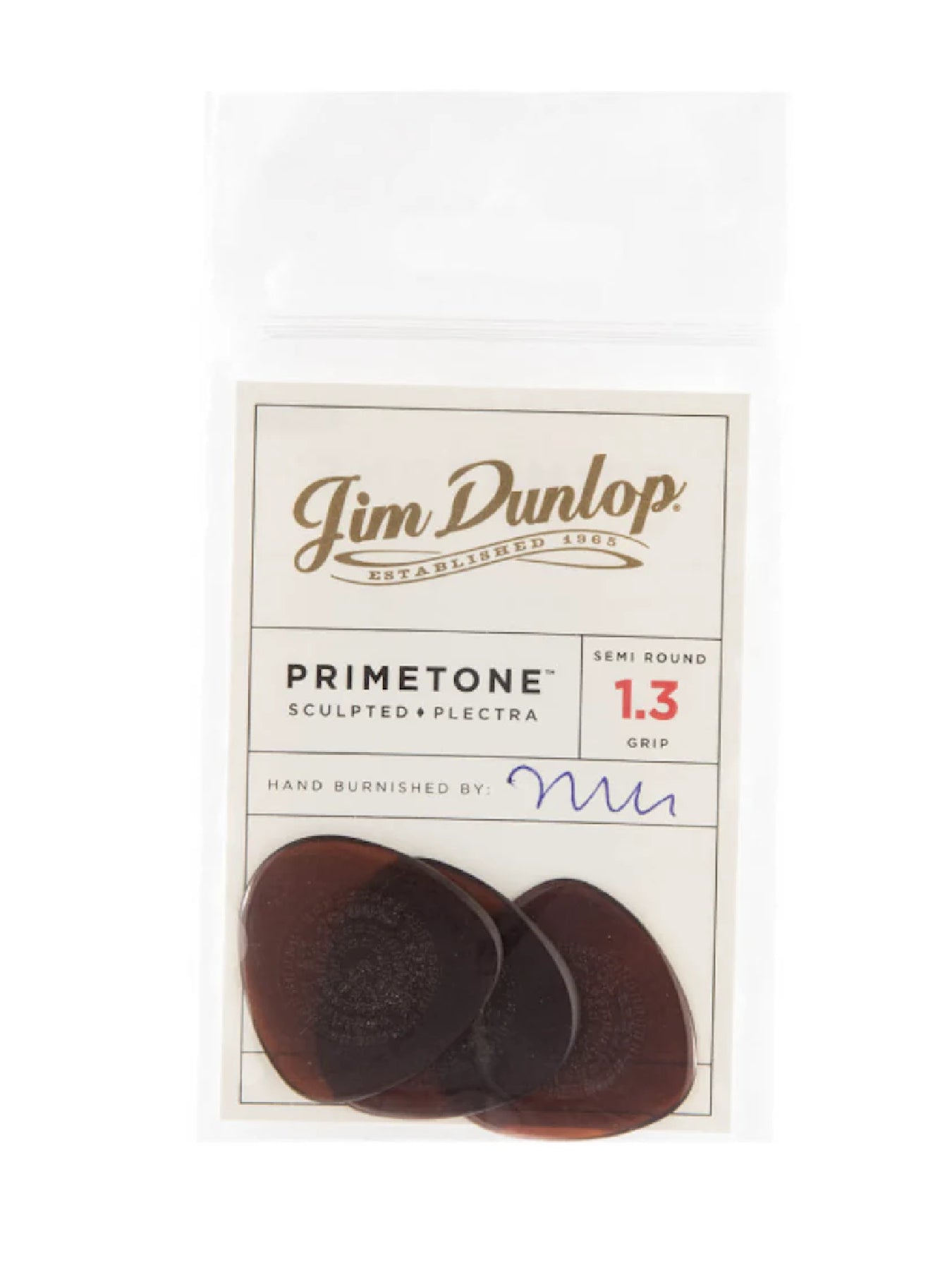 Dunlop Primetone Semi Round 1.3mm Smooth (3 Pk)