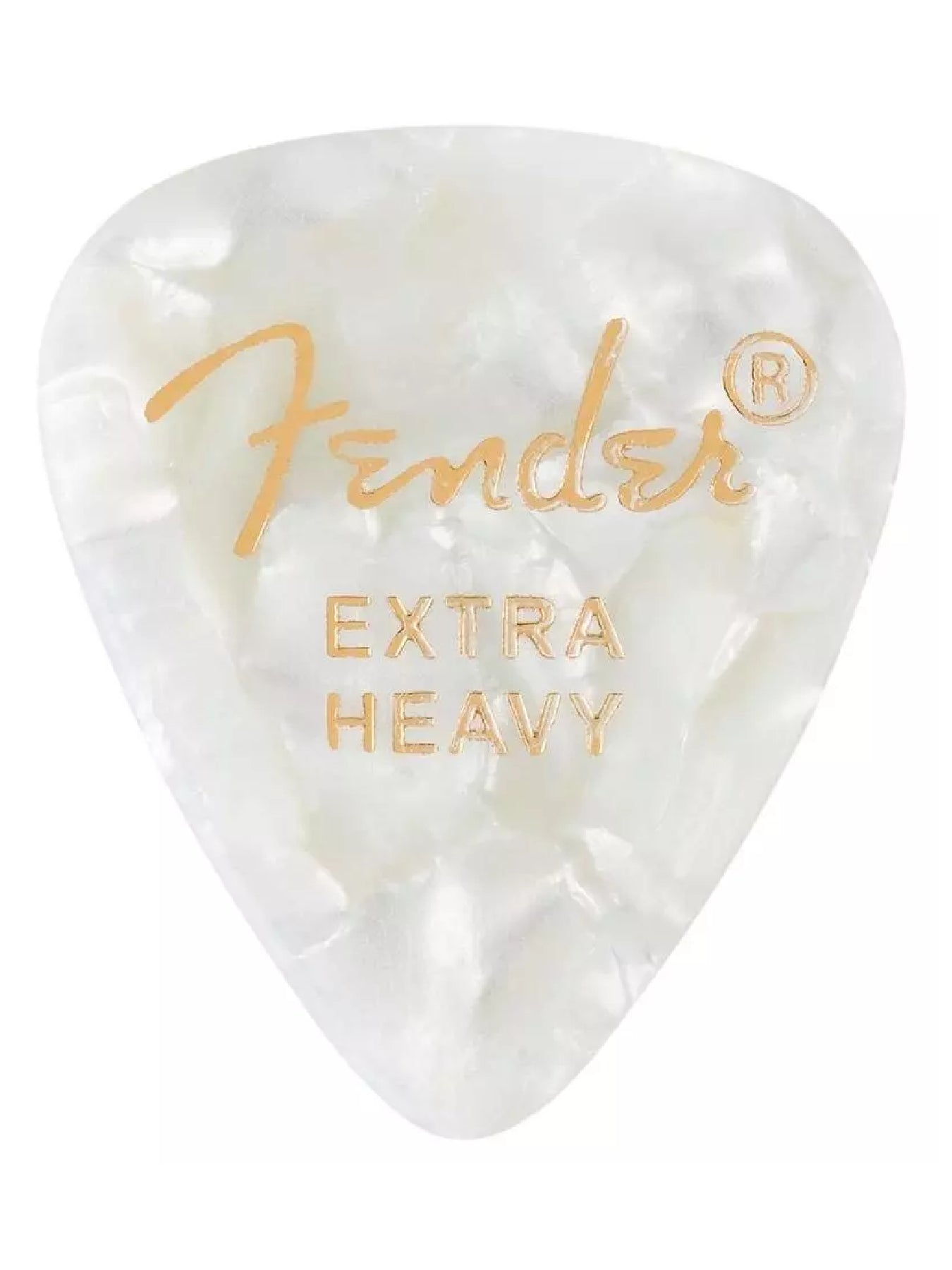 Fender Premium Celluloid 351 Shape, White Moto, Extra Heavy (12Pk)