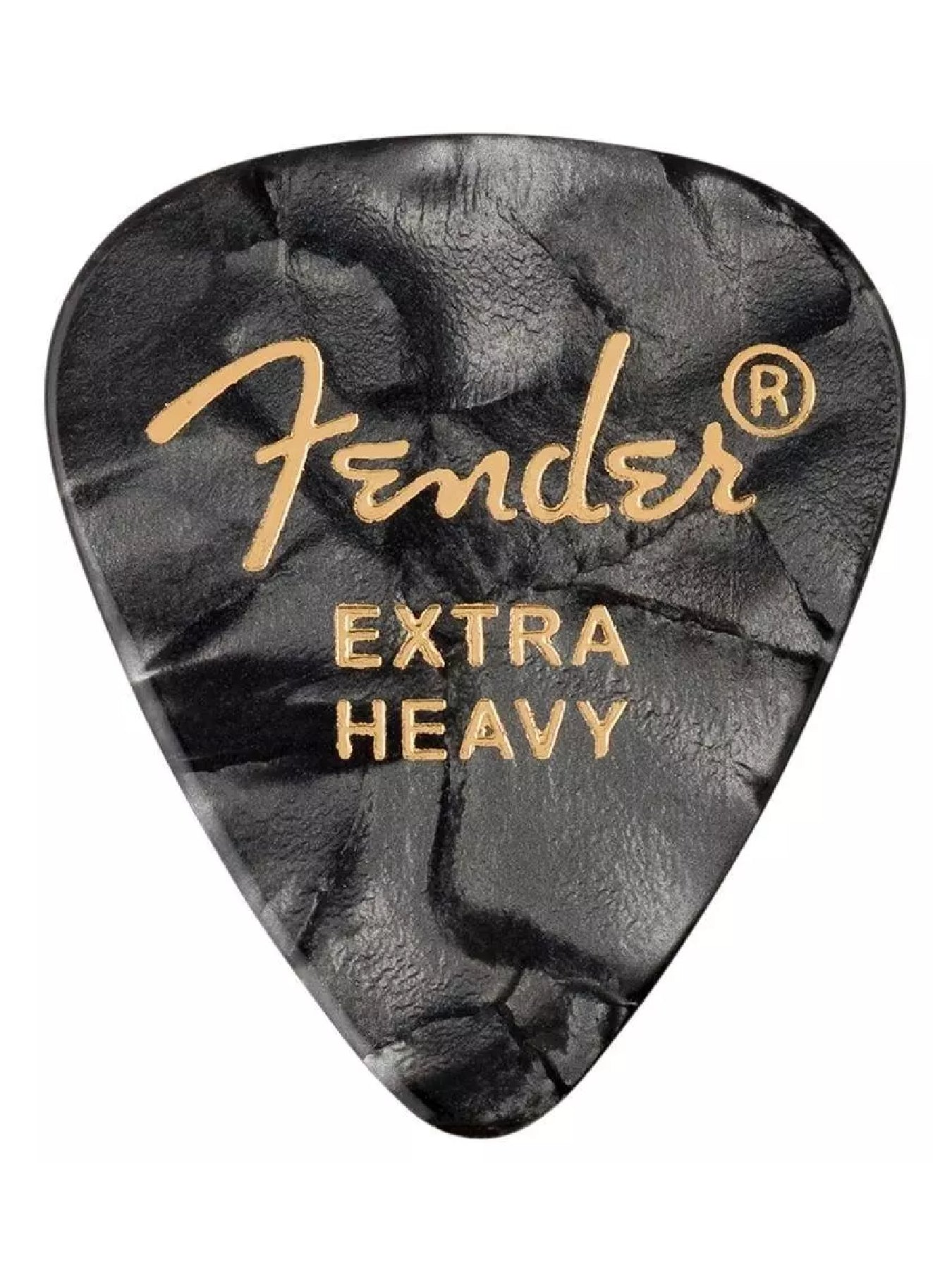 Fender Premium Celluloid 351 Shape, Black Moto, Extra Heavy (12Pk)