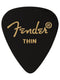 Fender Classic Celluloid 351 Shape, Black, Thin (12 Pk)