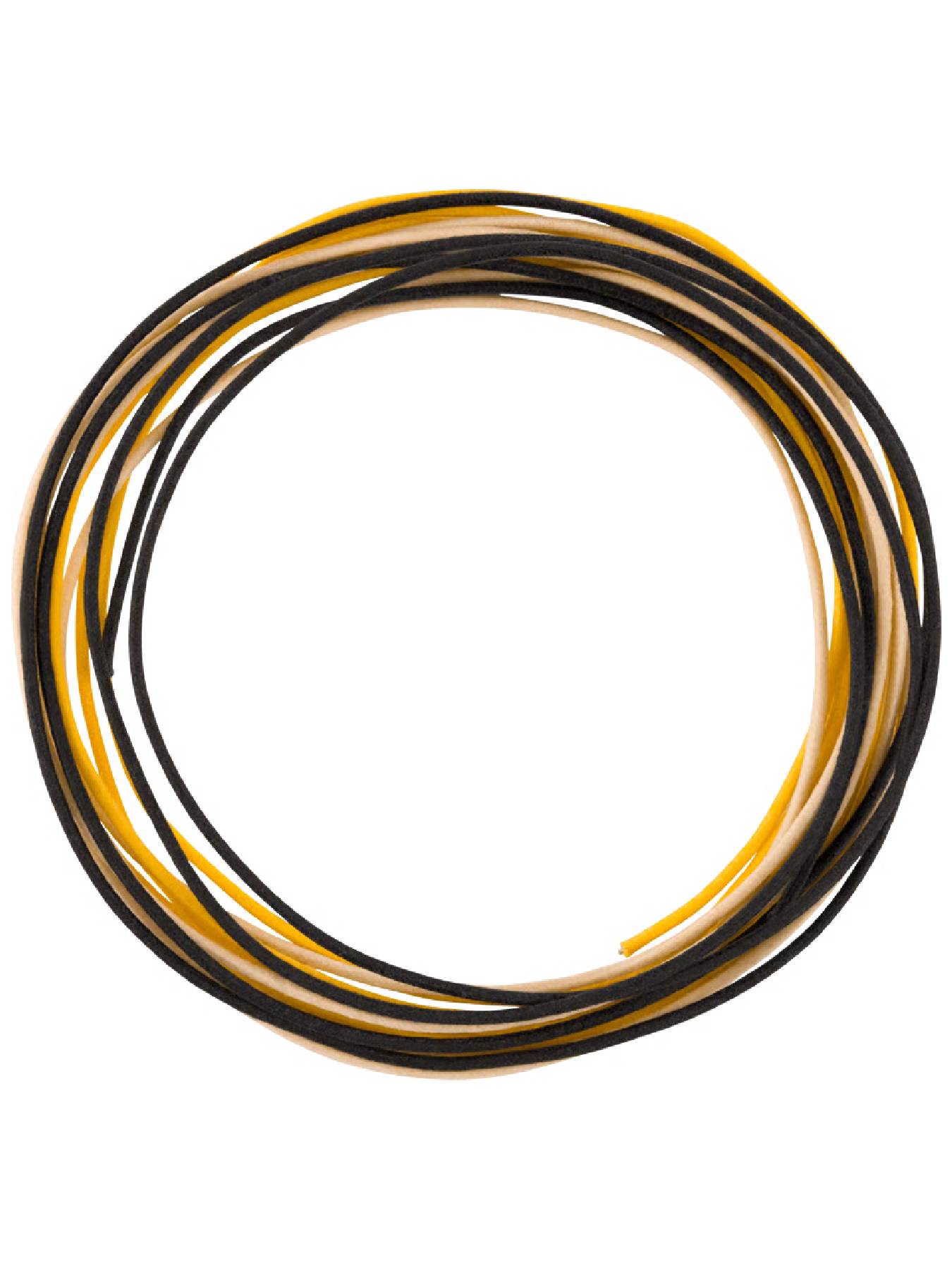 Fender Pure Vintage Cloth Wire, 22 AWG, Black, White, Yellow, 5'