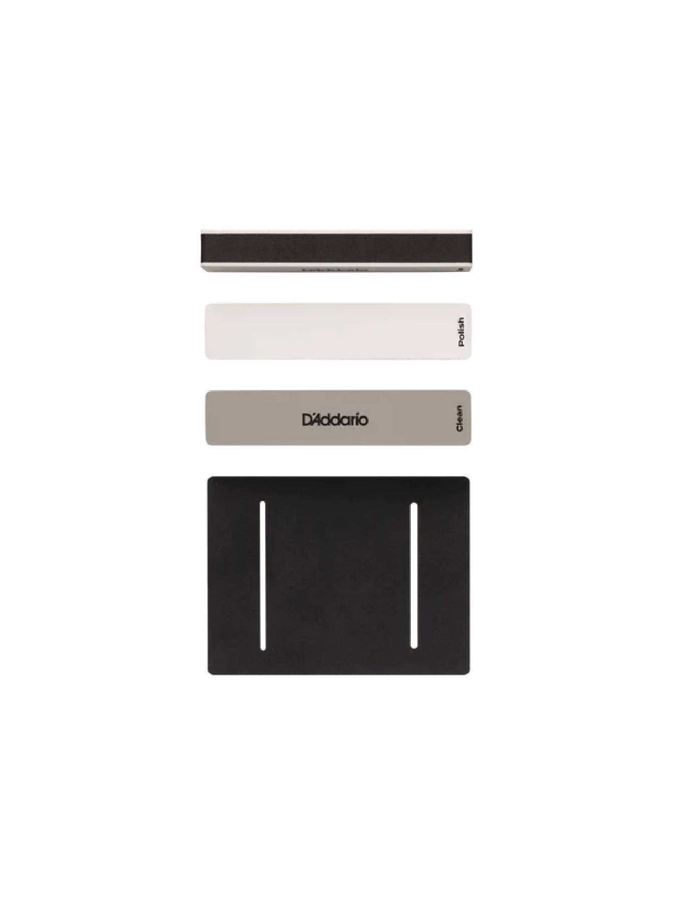 D'Addario Fret Cleaner & Buffer 3-Pack with Polishing Template