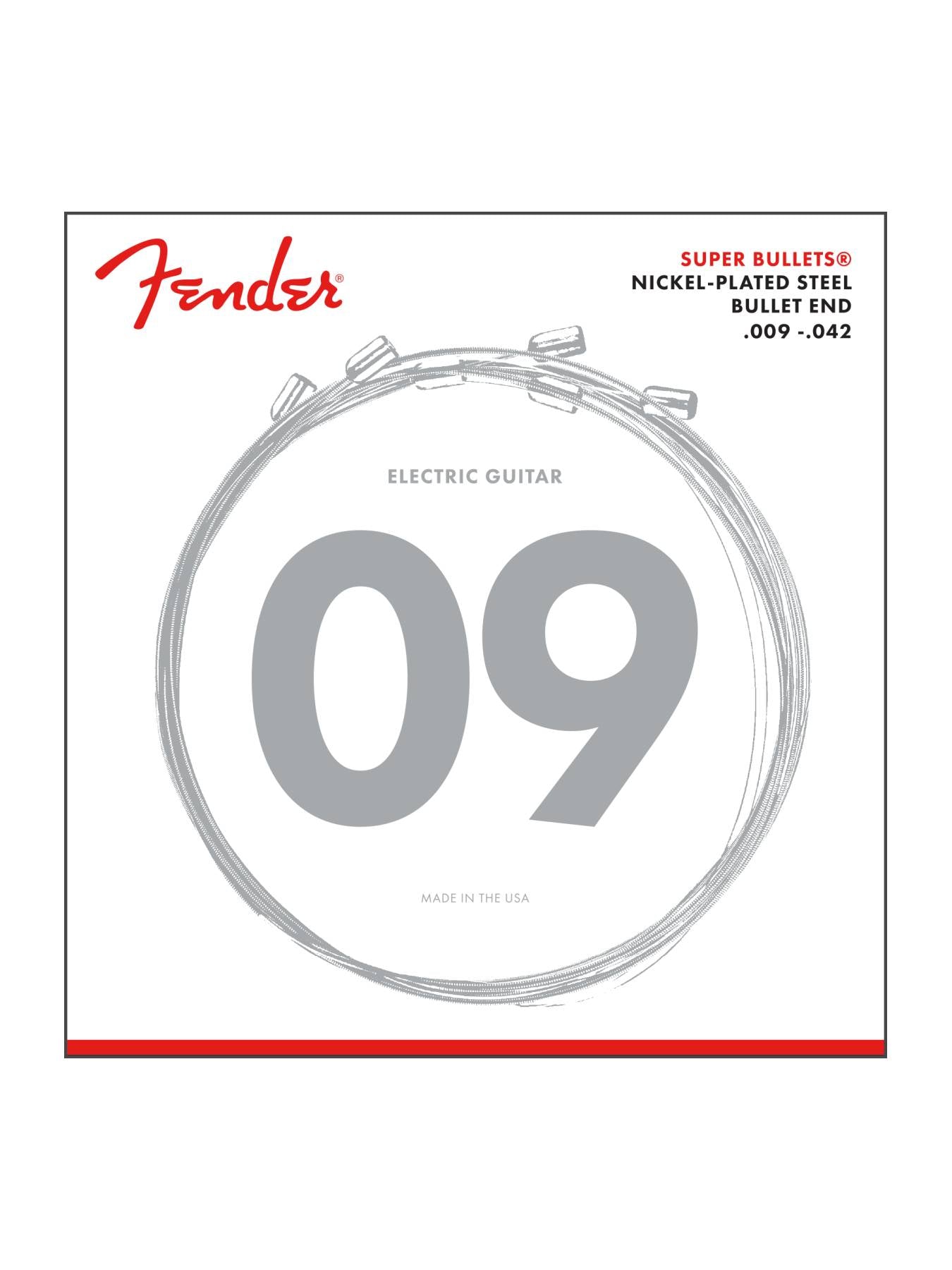 Fender Super Bullet Strings, Nickel Plated Steel, 09-42