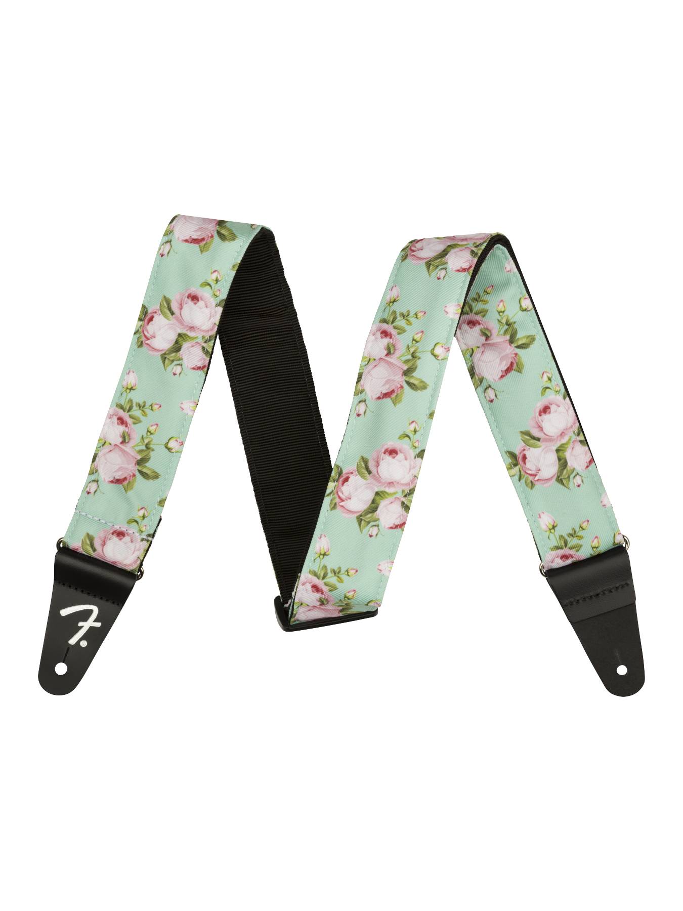Fender Floral Strap, Surf Green, 2"