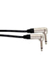 Rapco NG4-1RR, 1/4 Inch Instrument Cable, 1 Foot, Dual Right Angle