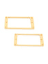 All Parts Humbucker Pickup Ring Set, Cream, Curved Bottom
