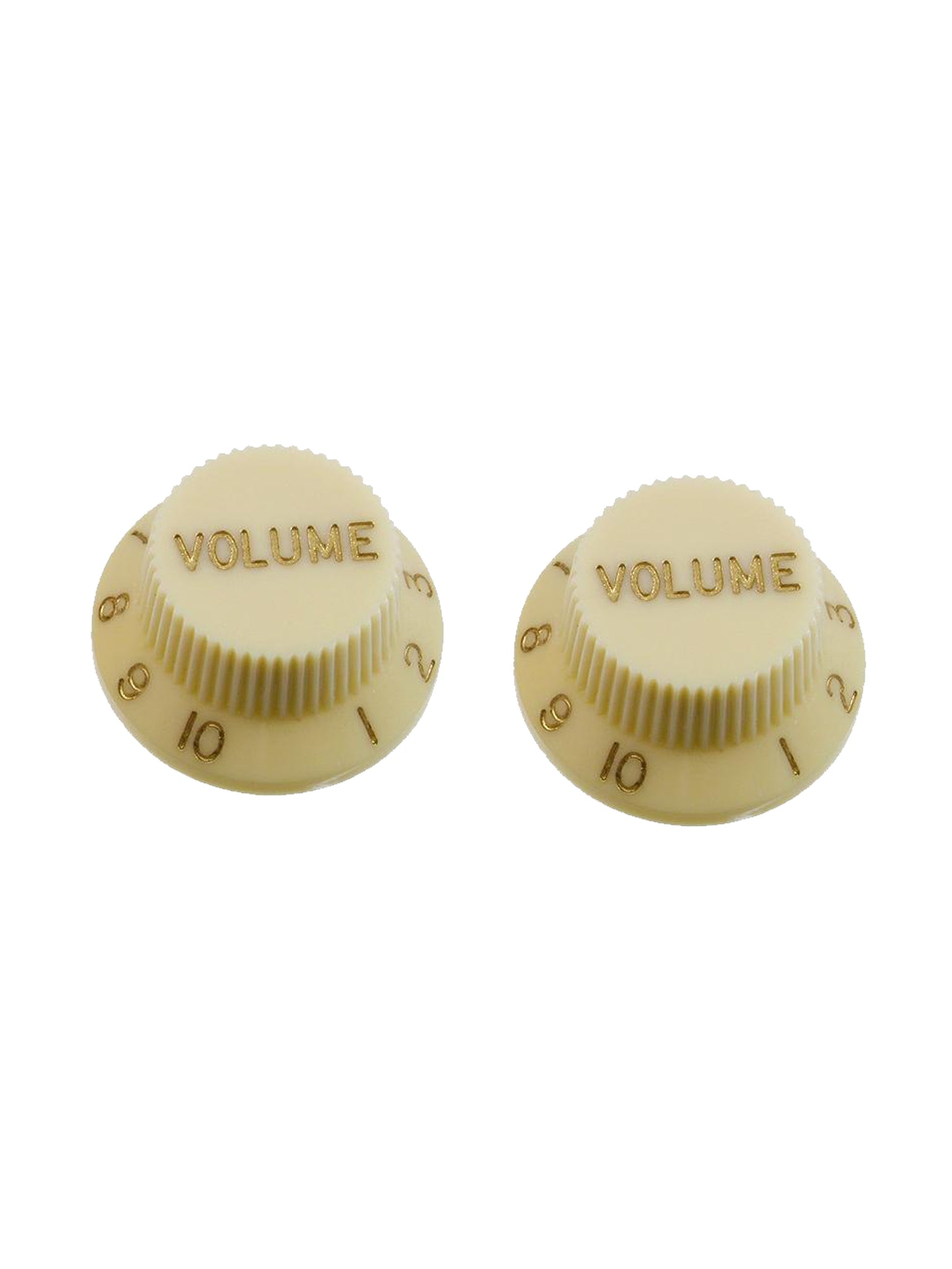 All Parts Set of 2 Plastic Volume Knobs For Stratocaster, Vintage Cream