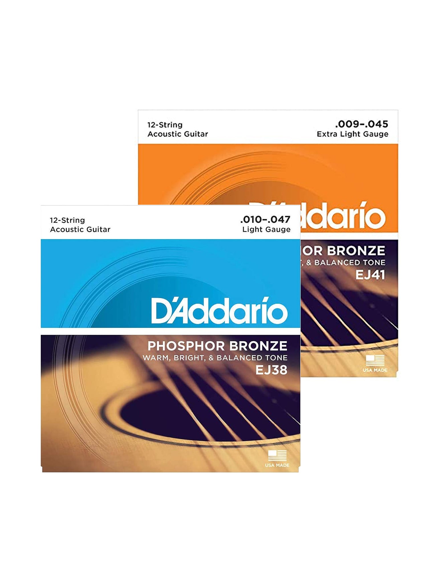 D'Addario 12-String Phosphor Bronze Acoustic Guitar Strings