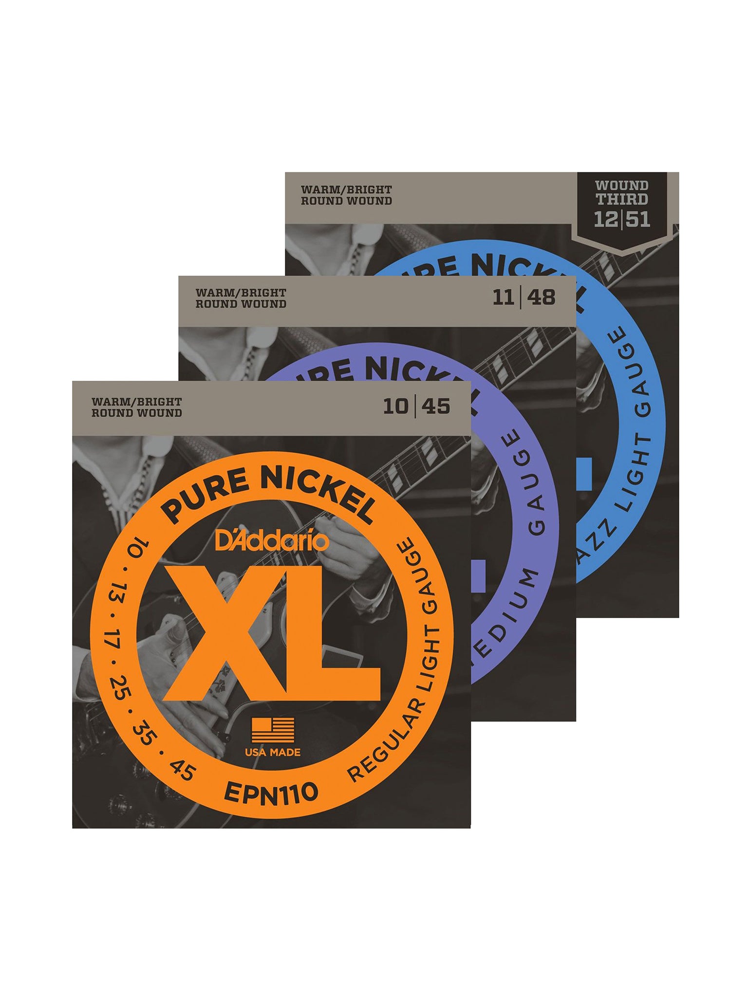 D'Addario Pure Nickel Electric Guitar Strings
