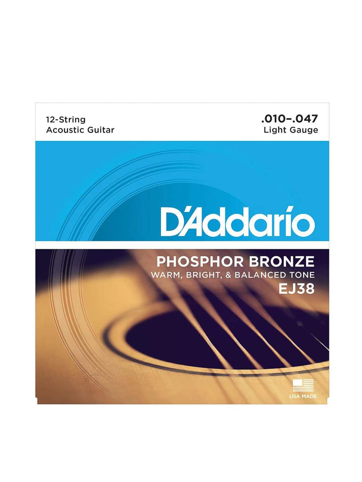 D'Addario 12-String Phosphor Bronze Acoustic Guitar Strings