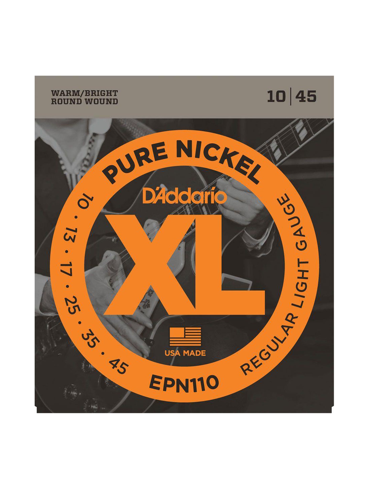 D'Addario Pure Nickel Electric Guitar Strings