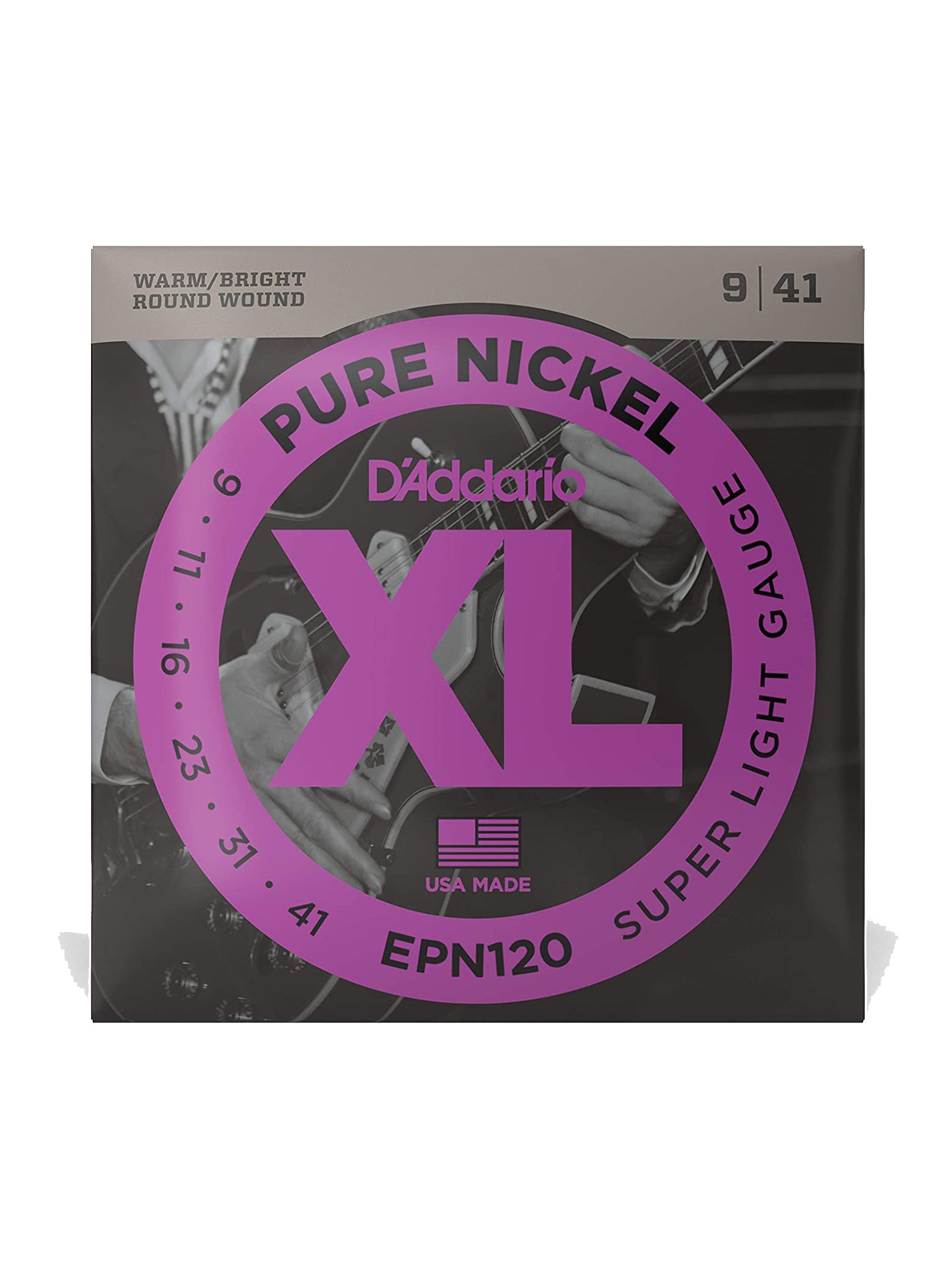 D'Addario Pure Nickel Electric Guitar Strings