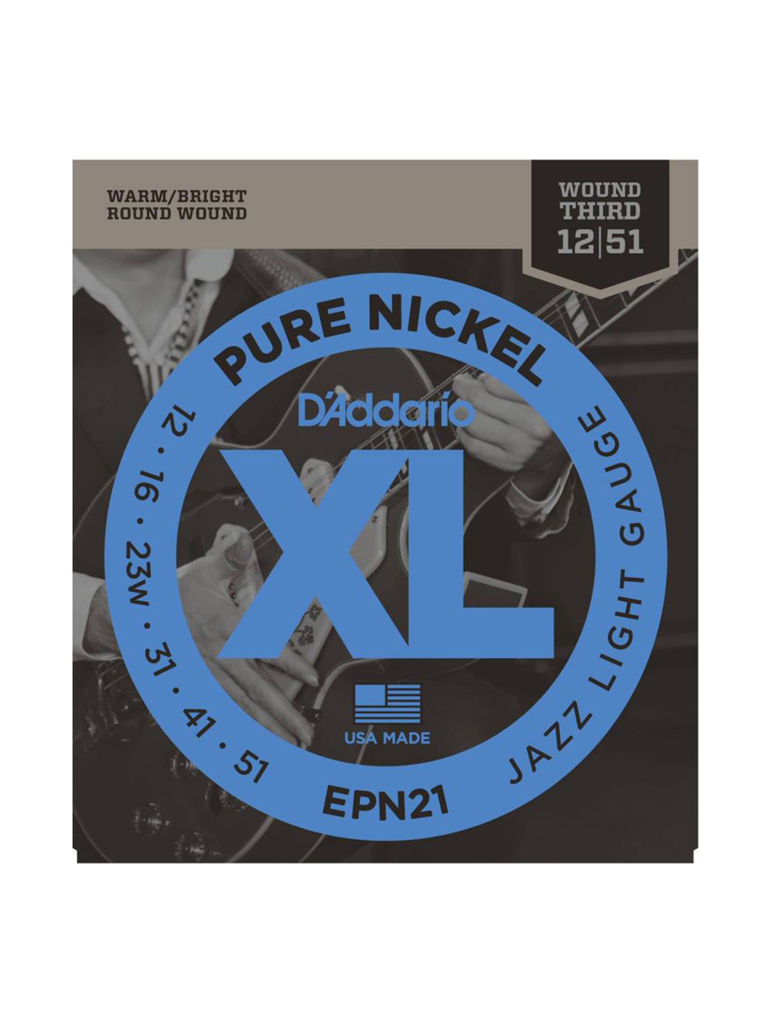 D'Addario Pure Nickel Electric Guitar Strings