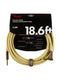 Fender Deluxe Series Instrument Cable, Straight/Angle, 25', Tweed