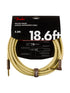 Fender Deluxe Series Instrument Cable, Straight/Angle, 25', Tweed