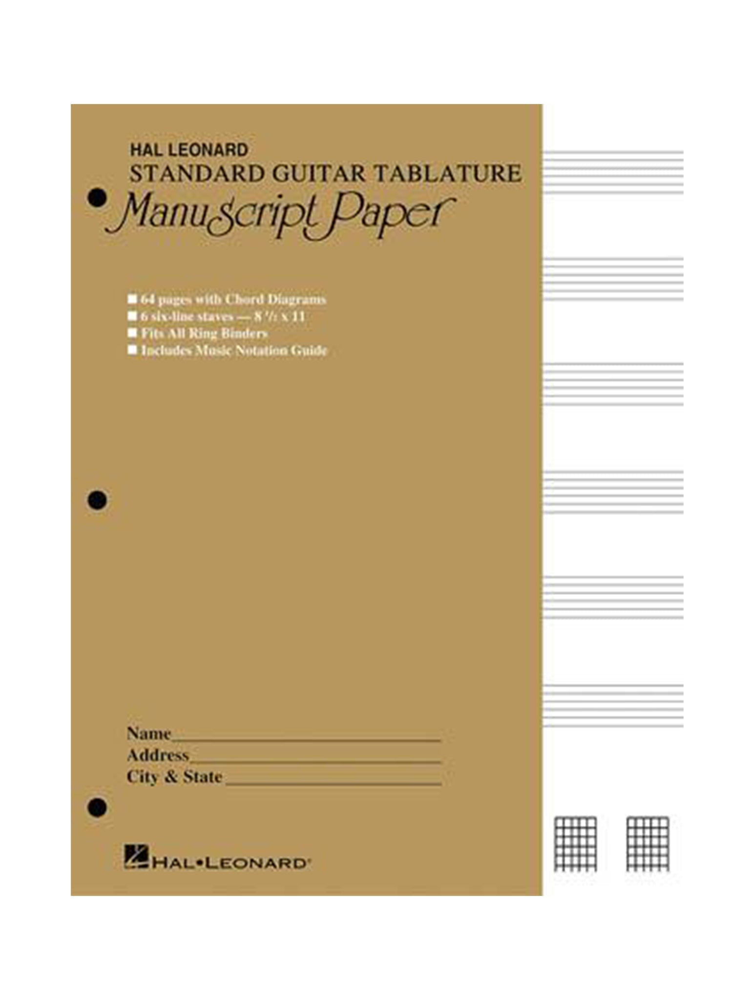 Guitar Tablature Manuscript Paper – Standard, from Hal Leonard