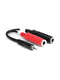 Hosa YMP-137 1/8 TRS to Dual 1/4 Female