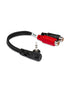 Hosa YRA-167 Right-angle 1/8 TRS to Dual RCA Female