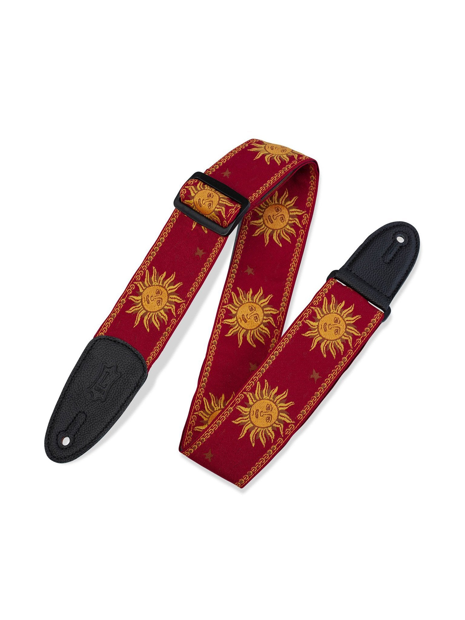 Levy's 2" Wide Red Jacquard Guitar Strap
