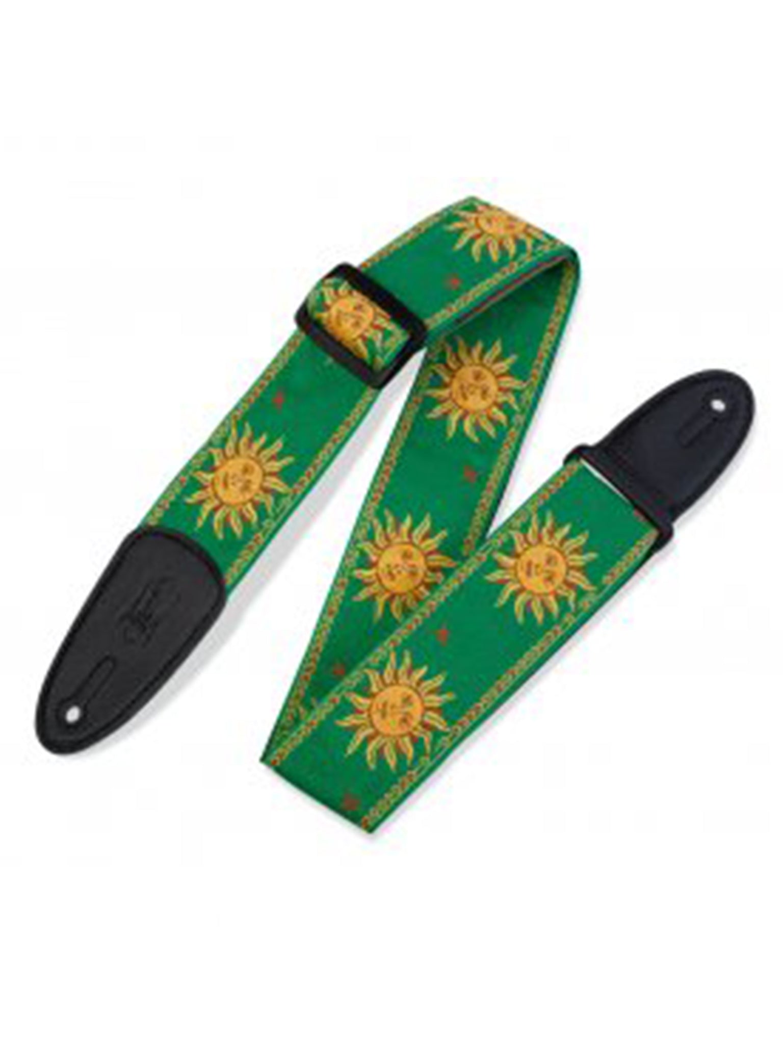 Levy's 2" Wide Green Jacquard Guitar Strap