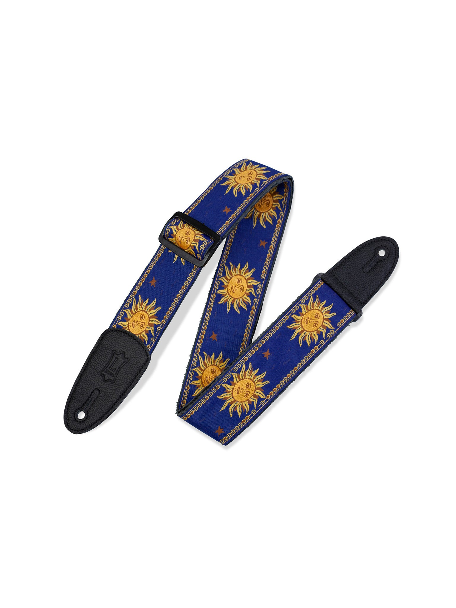 Levy's MPJG-SUN-BLU 2" Wide Blue Jacquard Guitar Strap