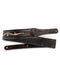 Taylor Spring Vine Leather Strap, Chocolate Brown Embroidered, 2.5"