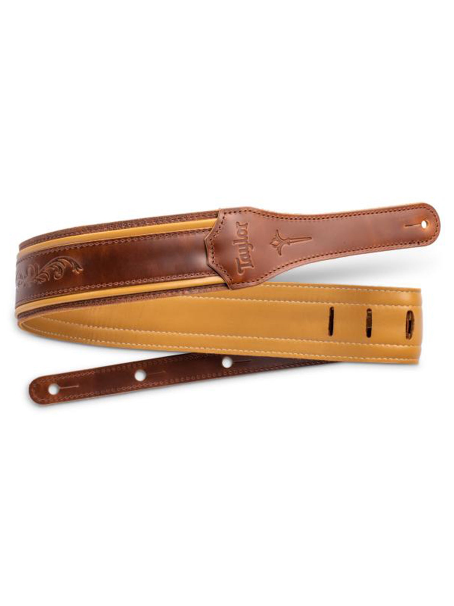 Taylor Nouveau Brown/Butterscotch Distressed Leather Strap, 2.5"