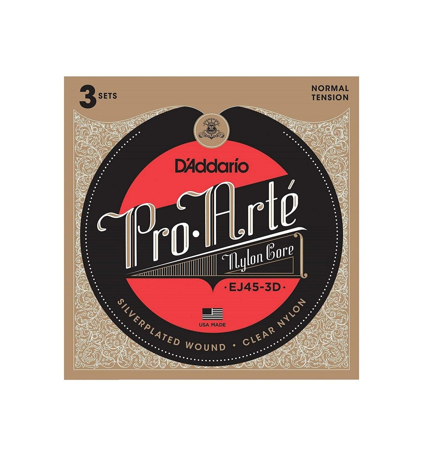D'Addario Pro-Arte Nylon Classical Guitar Strings - 3 Pack