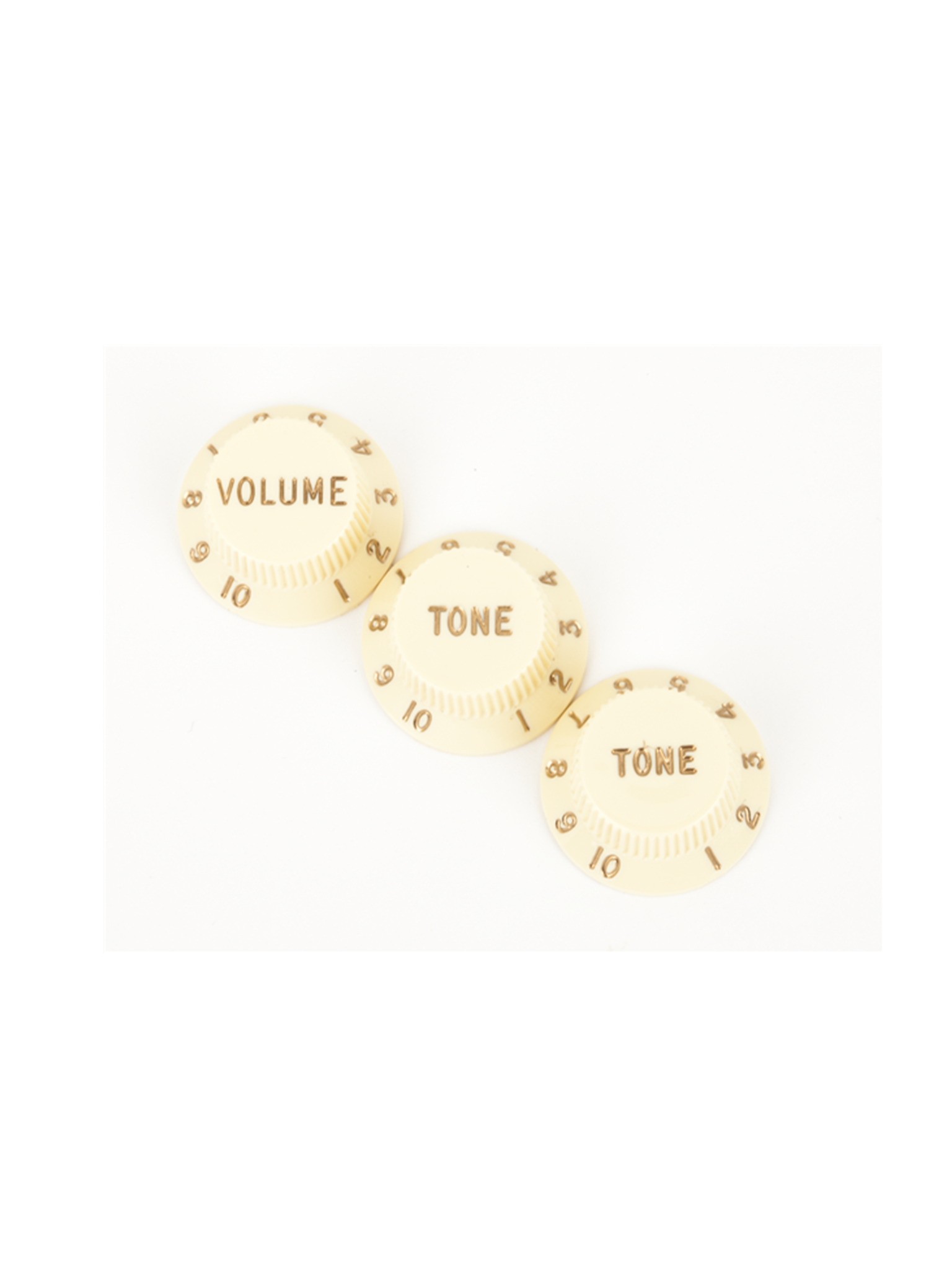 Fender Stratocaster Knobs, Aged White (Volume, Tone, Tone)