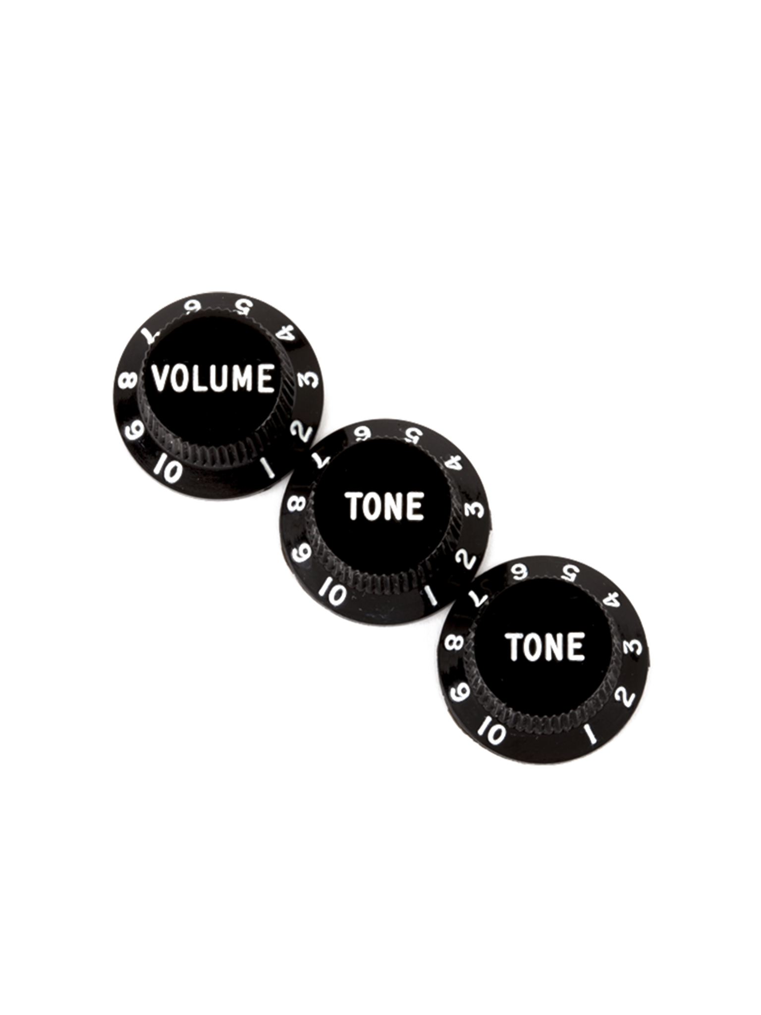 Stratocaster Knobs, Black (Volume, Tone, Tone)