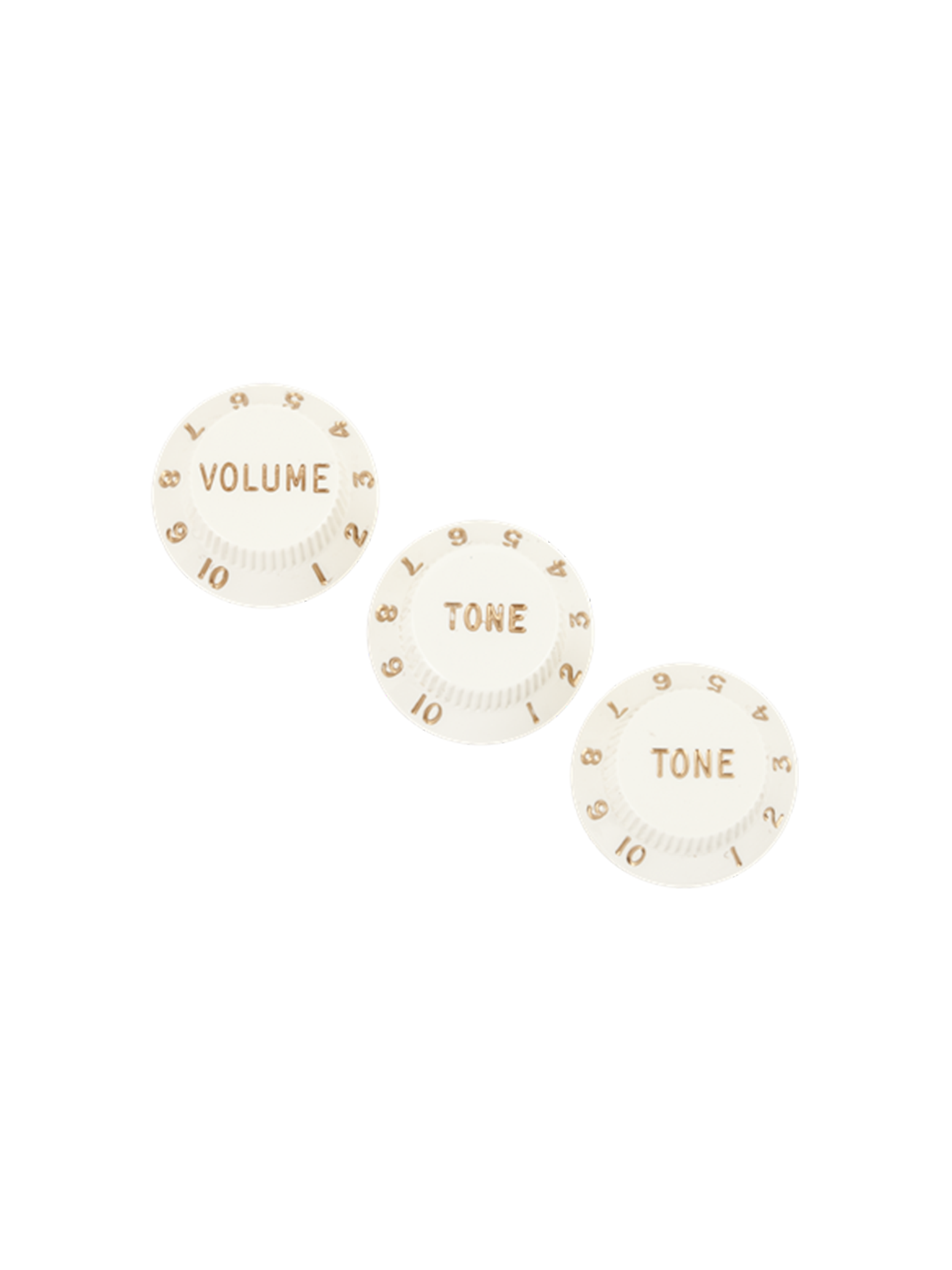 Stratocaster Knobs, Parchment (Volume, Tone, Tone)