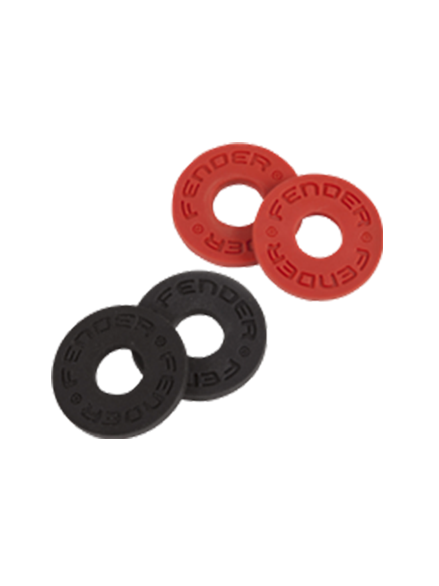 Fender Strap Blocks 4-Pack, Black (2) and Red (2)